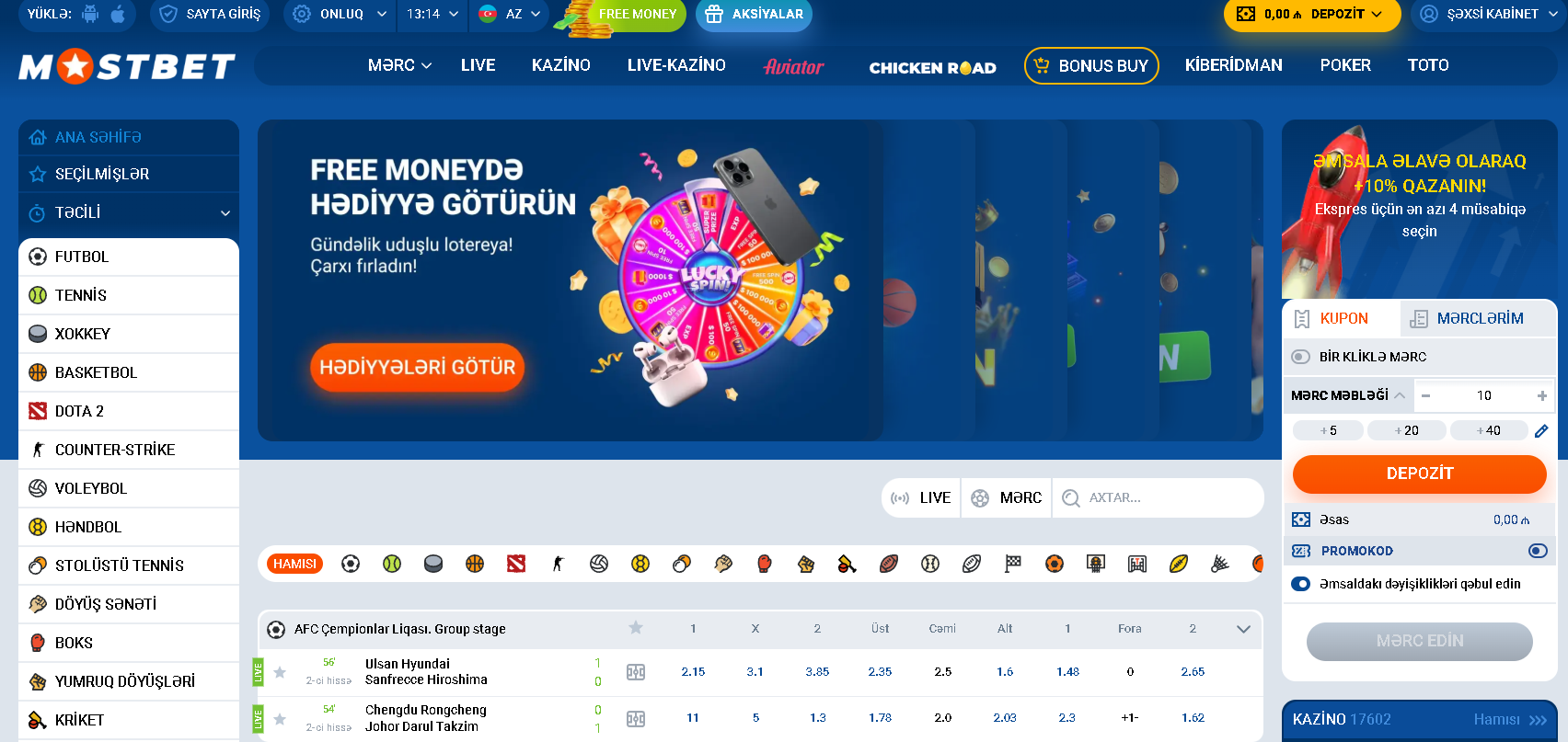 Mostbet AZ Casino oyunları və Aviator təcrübəsi